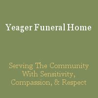 Yeager funeral home - Dec 18, 2023 · Karen's Obituary. Karen Sue Green, age 73, of Cromwell, Indiana passed away on Monday, December 18, 2023. She was born on December 26, 1949 the daughter of Edwin and Mary (Gangwer) Mynhier in Wolf Lake, Indiana. On January 17, 1976, she married Fred Green. 
